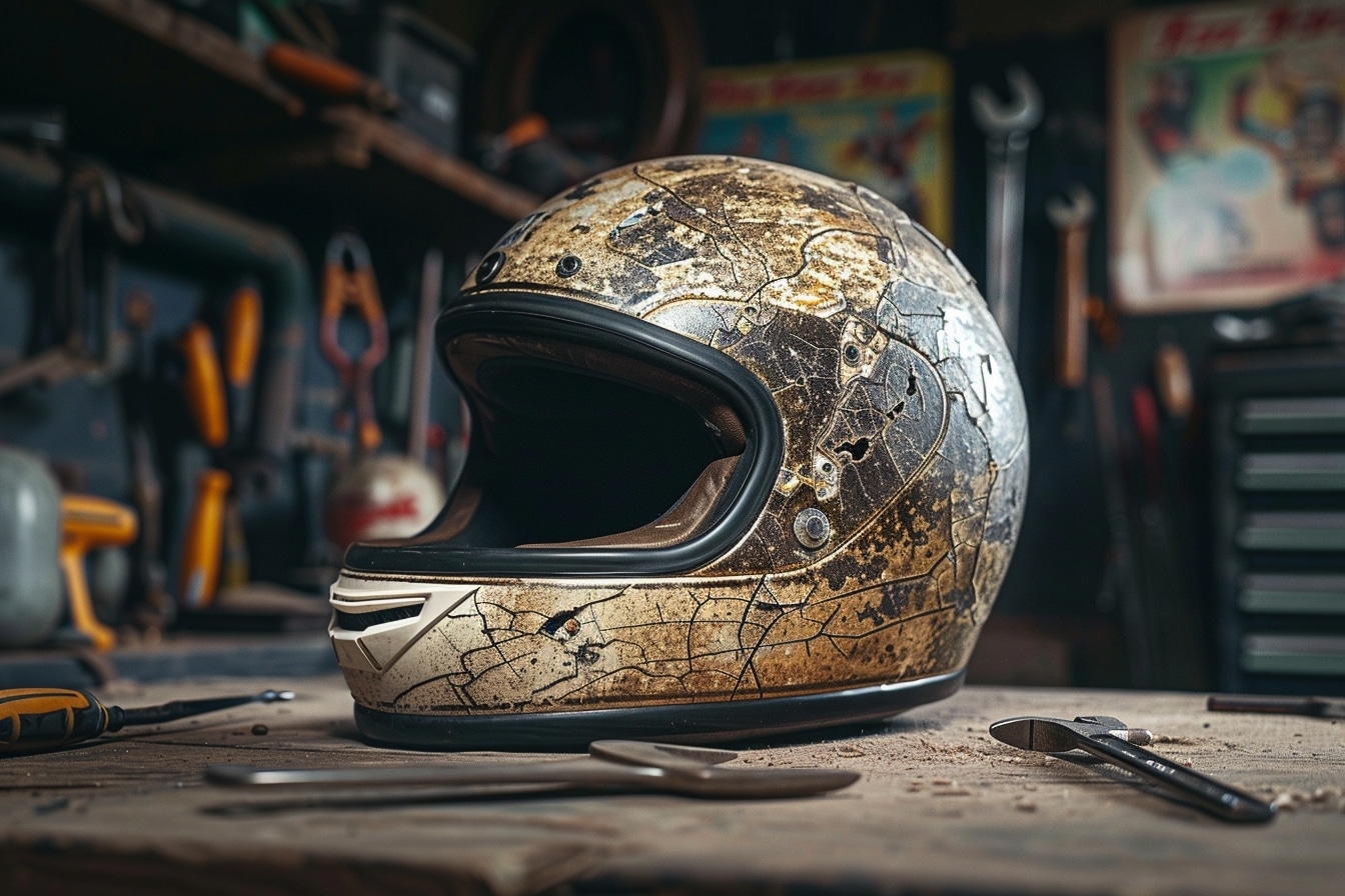 l&rsquo;histoire du casque de moto